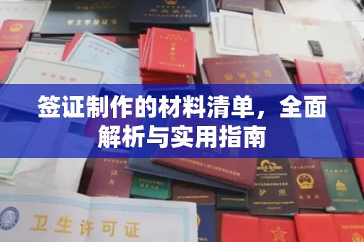 蕉岭签证制作的材料清单，全面解析与实用指南